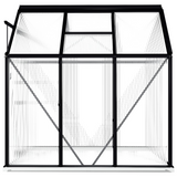 vidaXL Greenhouse with Base Frame - Anthracite Aluminum - 38.9 ft²