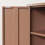 Eddison 2-Door Storage Cabinet, Burnt Orange - Stylish and Functional Storage Solution