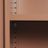 Eddison 2-Door Storage Cabinet, Burnt Orange - Stylish and Functional Storage Solution