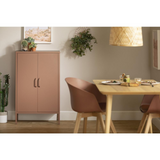 Eddison 2-Door Storage Cabinet, Burnt Orange - Stylish and Functional Storage Solution