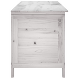 vidaXL Patio Storage Box White 59.1"x19.7"x22.2" Solid Wood Fir - Outdoor Cushion Storage