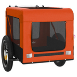 vidaXL Pet Bike Trailer Orange and Black Oxford Fabric & Iron