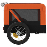 vidaXL Pet Bike Trailer Orange and Black Oxford Fabric & Iron