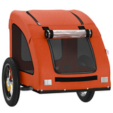 vidaXL Pet Bike Trailer Orange Oxford Fabric and Iron - Comfortable and Durable