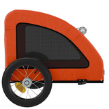 vidaXL Pet Bike Trailer Orange Oxford Fabric and Iron - Comfortable and Durable