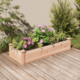 vidaXL Garden Raised Bed with Liner 47.2"x17.7"x9.8" Solid Wood Fir