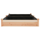 vidaXL Garden Raised Bed with Liner 94.5"x47.2"x9.8" Solid Wood Fir