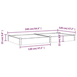 vidaXL Garden Raised Bed with Liner 94.5"x47.2"x9.8" Solid Wood Fir