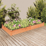 vidaXL Garden Raised Bed with Liner Brown 94.5"x47.2"x9.8" Solid Wood Fir