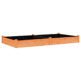 vidaXL Garden Raised Bed with Liner Brown 94.5"x47.2"x9.8" Solid Wood Fir