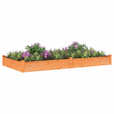 vidaXL Garden Raised Bed with Liner Brown 94.5"x47.2"x9.8" Solid Wood Fir