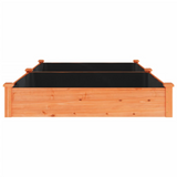 vidaXL Garden Raised Bed with Liner Brown 94.5"x47.2"x9.8" Solid Wood Fir