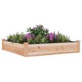 vidaXL Garden Raised Bed with Liner 47.2"x47.2"x9.8" Solid Wood Fir - Create a Beautiful Garden with this Raised Bed