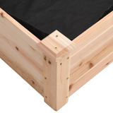 vidaXL Garden Raised Bed with Liner 47.2"x47.2"x9.8" Solid Wood Fir - Create a Beautiful Garden with this Raised Bed