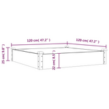 vidaXL Garden Raised Bed with Liner 47.2"x47.2"x9.8" Solid Wood Fir - Create a Beautiful Garden with this Raised Bed