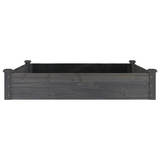 vidaXL Garden Raised Bed with Liner Gray 47.2"x47.2"x9.8" Solid Wood Fir