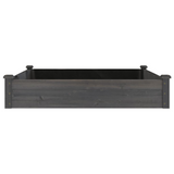 vidaXL Garden Raised Bed with Liner Gray 47.2"x47.2"x9.8" Solid Wood Fir