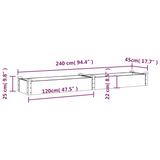 vidaXL Garden Raised Bed with Liner 94.5"x17.7"x9.8" Solid Wood Fir