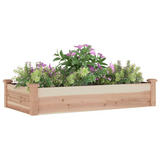 vidaXL Garden Raised Bed with Liner 47.2"x23.6"x9.8" Solid Wood Fir