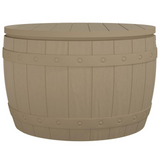 3-in-1 Patio Storage Box - Light Brown Polypropylene | Outdoor Organization and Versatile Furniture