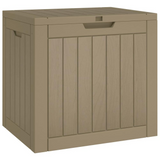 Patio Storage Box Light Brown 21.9"x16.9"x20.9" Polypropylene | Outdoor Furniture Storage