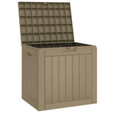 Patio Storage Box Light Brown 21.9"x16.9"x20.9" Polypropylene | Outdoor Furniture Storage