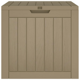 Patio Storage Box Light Brown 21.9"x16.9"x20.9" Polypropylene | Outdoor Furniture Storage