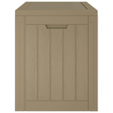 Patio Storage Box Light Brown 21.9"x16.9"x20.9" Polypropylene | Outdoor Furniture Storage