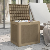 Patio Storage Box Light Brown 21.9"x16.9"x20.9" Polypropylene - Keep Your Outdoor Area Neat and Tidy