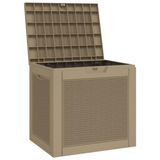 Patio Storage Box Light Brown 21.9"x16.9"x20.9" Polypropylene - Keep Your Outdoor Area Neat and Tidy