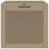 Patio Storage Box Light Brown 21.9"x16.9"x20.9" Polypropylene - Keep Your Outdoor Area Neat and Tidy