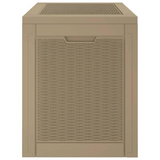 Patio Storage Box Light Brown 21.9"x16.9"x20.9" Polypropylene - Keep Your Outdoor Area Neat and Tidy