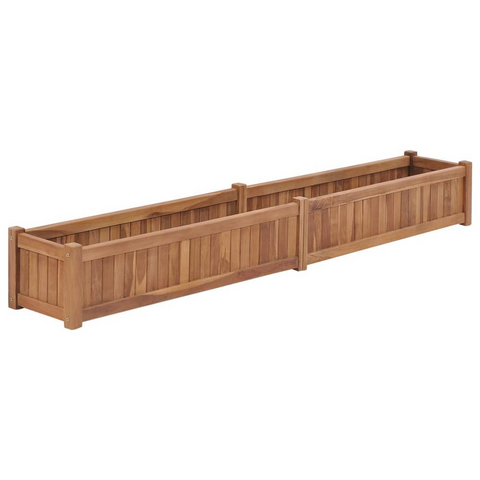 Raised Bed 78.7"x11.8"x9.8" Solid Wood Teak - Durable and Stylish Garden Planter