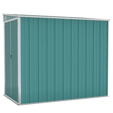 Wall-mounted Garden Shed Green 46.5"x76.4"x70.1" Galvanized Steel - Durable and Spacious Storage Solution