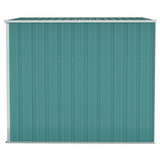 Wall-mounted Garden Shed Green 46.5"x76.4"x70.1" Galvanized Steel - Durable and Spacious Storage Solution