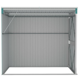 Wall-mounted Garden Shed Green 46.5"x76.4"x70.1" Galvanized Steel - Durable and Spacious Storage Solution