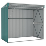 Wall-mounted Garden Shed Green 46.5"x76.4"x70.1" Galvanized Steel - Durable and Spacious Storage Solution