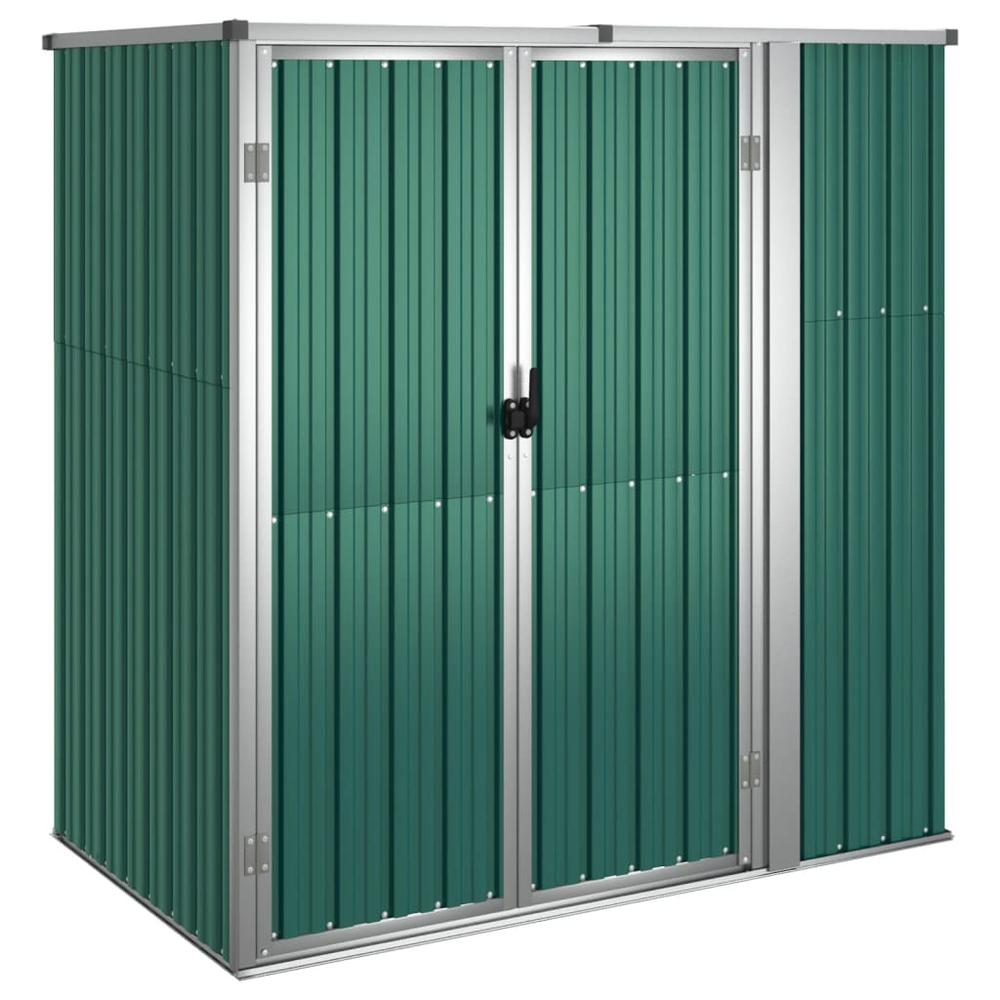 Garden Tool Shed Green 63.4"x35"x63.4" Galvanized Steel - Organize Your Garden Tools