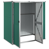 Garden Tool Shed Green 63.4"x35"x63.4" Galvanized Steel - Organize Your Garden Tools