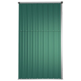 Garden Tool Shed Green 63.4"x35"x63.4" Galvanized Steel - Organize Your Garden Tools