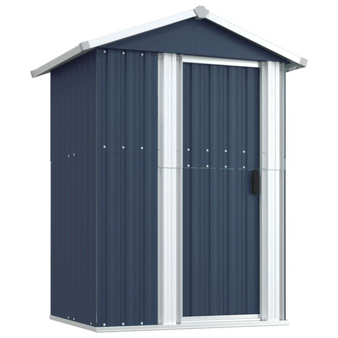 Garden Shed Anthracite 49.6"x38.4"x69.7" Galvanized Steel - Outdoor Storage Solution