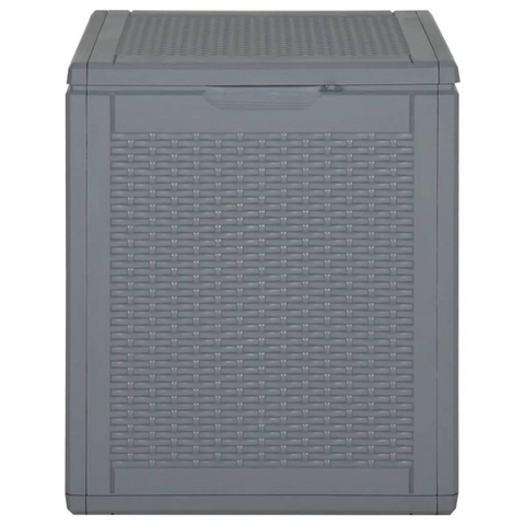 Patio Storage Box Gray PP Rattan 23.8 gal - Durable & Spacious Garden Storage