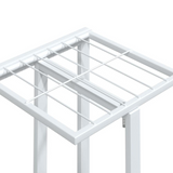 5-Floor Flower Stand with Wheels 17.3"x9.1"x39.4" White Iron - Elegant Plant Shelf for Display and Storage