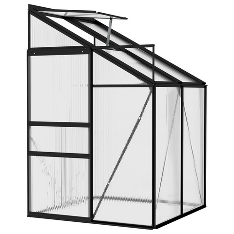 Greenhouse Anthracite Aluminum 91.5 ft³ - Protect Your Plants and Watch them Flourish