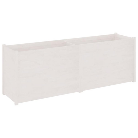 Garden Planter White 78.7"x19.7"x27.6" Solid Wood Pine