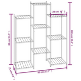 Flower Stand 32.7"x9.8"x39.4" Black Iron - Elegant Plant Display Solution