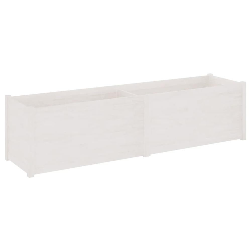 Garden Planter White 78.7"x19.7"x19.7" Solid Wood Pine - Premium Quality | Durable Design