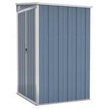 Wall-mounted Garden Shed Gray 46.5"x39.4"x70.1" Galvanized Steel - Durable Storage Solution for Your Outdoor Space