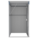 Wall-mounted Garden Shed Gray 46.5"x39.4"x70.1" Galvanized Steel - Durable Storage Solution for Your Outdoor Space