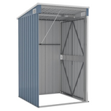 Wall-mounted Garden Shed Gray 46.5"x39.4"x70.1" Galvanized Steel - Durable Storage Solution for Your Outdoor Space